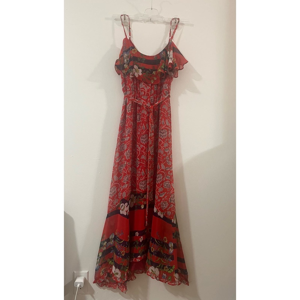 Anthropologie One September red Floral Maxi Dress - Picture 4 of 4